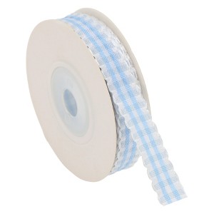 Unique Bargains 0.39"x29.53' Plaid Gift Ribbon - 1 of 4