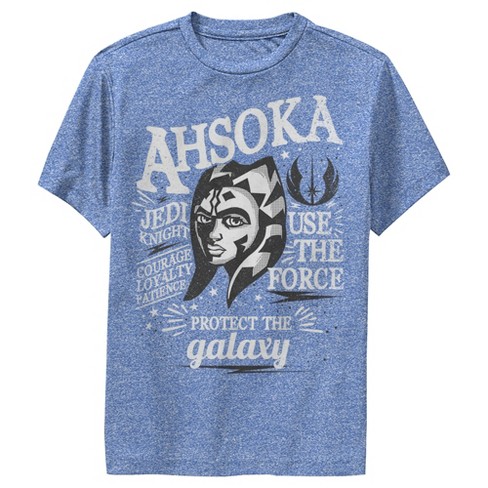 Boy's Star Wars: The Clone Wars Ahsoka Head Shot Quote Collage Performance Tee - image 1 of 3