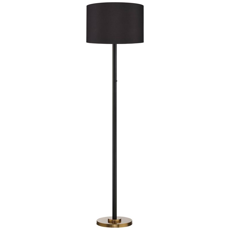 Possini Euro Design Possini Euro Meridian Black Shade 72" Light Blaster Floor Lamp, 1 of 7