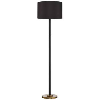 Possini Euro Design Possini Euro Meridian Black Shade 72" Light Blaster Floor Lamp