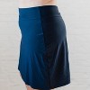 Calypsa Women's Plus Size Chlorine Resistant High Waisted Knee Length Swim Skirt With Attached Bike Shorts - 3 of 4