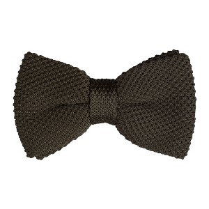 INSPIRE CHIC Men's Pre-Tied Adjustable Strap Solid Color Knitted Bow Ties - 1 of 4