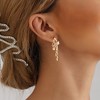 12 Pairs Crystal Rhinestone Pearl Kate Spade Bow Stud Earrings for Women Ribbon Fringe Waterfall Dangling Long Chain Bow Dangle Drop Tassel Earrings - 4 of 4