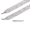 INSPIRE CHIC Leopard Ribbon Pattern Flat Wide Lace Shoelaces for Sneakers 1 Pair - 3 of 4
