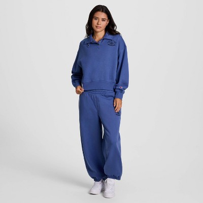 Champion Women's Long Sleeve Fleece 1/4 Snap Cropped Pullover - image 3