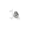 Black Bow Jewelry Sterling Silver Sitting Buddha Bead Charm - 2 of 3