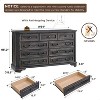 SinCiDo 9 Drawer Dresser, 54" Wide Farmhouse Rustic Wood Chest, Natural Texture, Storage Dressers Organizer for Bedroom, Living Room - 2 of 4