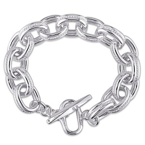 EVERLY JEWELRY | Sterling Silver Italian Link Chain Bracelet, 7.25 inch - 1 of 3
