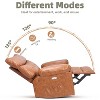 coucheta Manual Recliner Sofa Massage Recliner PU Recliner Sofa for Living Room with Massage Function - 2 of 4