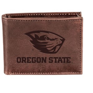 Evergreen NCAA Oregon State Beavers Brown Leather Bifold Wallet Officially Licensed with Gift Box - 1 of 1