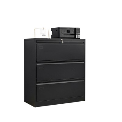 File Storage Cabinet With 3 Drawer Large Storage Space Compact Slim File Pre-Built Office Storage Cabinet For Legal/Letter/A4 File