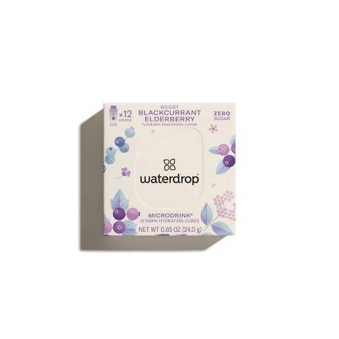 Waterdrop Microdrink Boost Blackcurrant & Elderflower & Acai Vitamin  Hydration Cubes - 12pk Cubes : Target