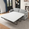 72.8"W Loveseat Sleeper Sofa Bed with Full Size Mattress, USB Ports, Cup Holders, and a Phone Holder for Living Room -ModernLuxe - 2 of 4