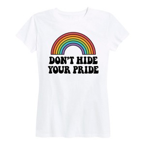 Women's - Instant Message - Dont Hide Your Pride Short Sleeve Graphic T-Shirt - 1 of 4