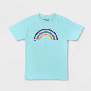 Pride Adult Short Sleeve Rainbow T-Shirt - Green - 1 of 2