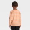 Toddler Boys' Long Sleeve Jacquard Striped Oversized T-Shirt - Cat & Jack™ - 2 of 3