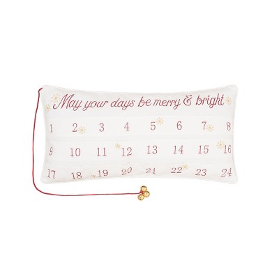 C&F Home 12" x 24" Merry & Bright Advent Embroidered Pillow