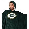 NFL Green Bay Packers Team Color Bloncho with Logo Patch and Faux Shearling Inside Throw Blanket - 2 of 2