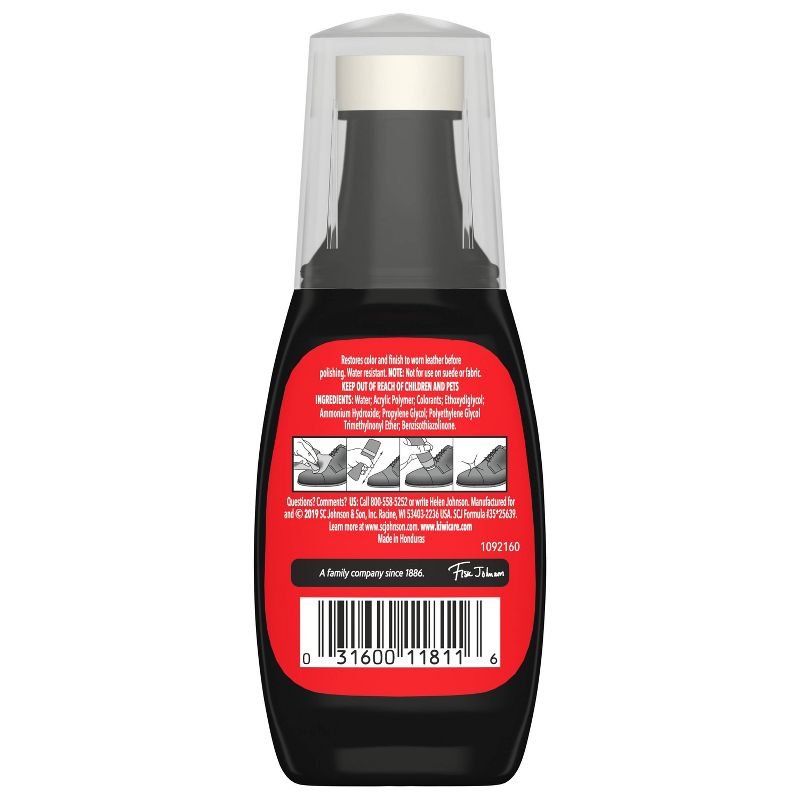 KIWI Leather Dye Black Bottle with Sponge Applicator - 2.5oz, 3 of 7