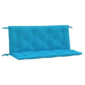 vidaXL Light Blue Garden Bench Cushions 2 pcs - Oxford Fabric, Water-Resistant, Indoor/Outdoor Use, Soft Hollow Fiber Filling 47.2"x19.7"x2.8" - 1 of 4