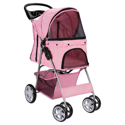 pink dog pram