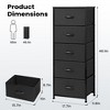 Pellebant Vertical Dresser for Bedroom Storage Tower 5-Drawer Steel Frame Wood Top Easy Pull Non-woven Fabrics Drawer - 2 of 4