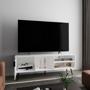 NicBex TV Stand for 60 Inch TV,TV Entertanment Center with 1 Door Cabinet and 3 Open Shelves,Modern TV Console Table for Living Room - 1 of 4
