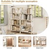 5-Tier Tall Floor Standing Bookshelf, Vintage Display Storage Open Bookcase, Industrial Organizer for School Living Room Bedroom Home Office - 3 of 4