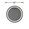VYNXARIA Decorative Wall Mirrors - 24 Inch Black Frame Vanity Mirror with Dimmable Touch and Anti-Fog Features - 4 of 4
