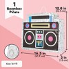 Blue Panda Boombox Pinata - 80s and 90s Theme Party Decorations, Hip Hop Party Decorations (Small, 16.5x13x3 In) - 4 of 4