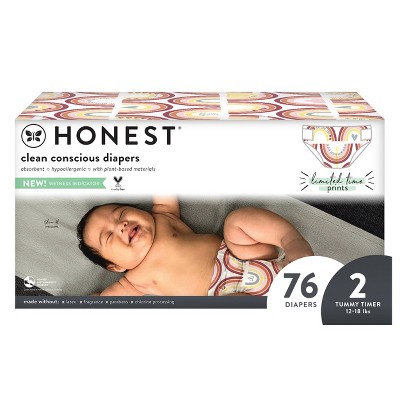 Image of The Honest Company Disposable Diapers Catching Rainbows - Size 2 - 76ct