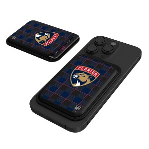 Keyscaper NHL Eastern Conference Teams Plaid Black Magnetic Credit Card Wallet - 1 of 3
