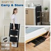 Itopfox 3 Step Folding Ladder, Sturdy 330 Lbs Capacity, Anti-Slip Wide Pedals, Multi-Use Kitchen Step Stool for Home Compact & Portable Design, Black - 4 of 4