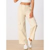 Allegra K Women's Mid-Rise Straight Leg Pockets Y2K Casual Cargo Pants - 3 of 4
