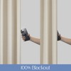 Awesome Home  Brushed Serengeti Stria 100% Blackout Grommet Pair (2 panels) - 2 of 4