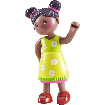 HABA Little Friends Naomi - 4" Girl Dollhouse Toy Figure with Pig Tails