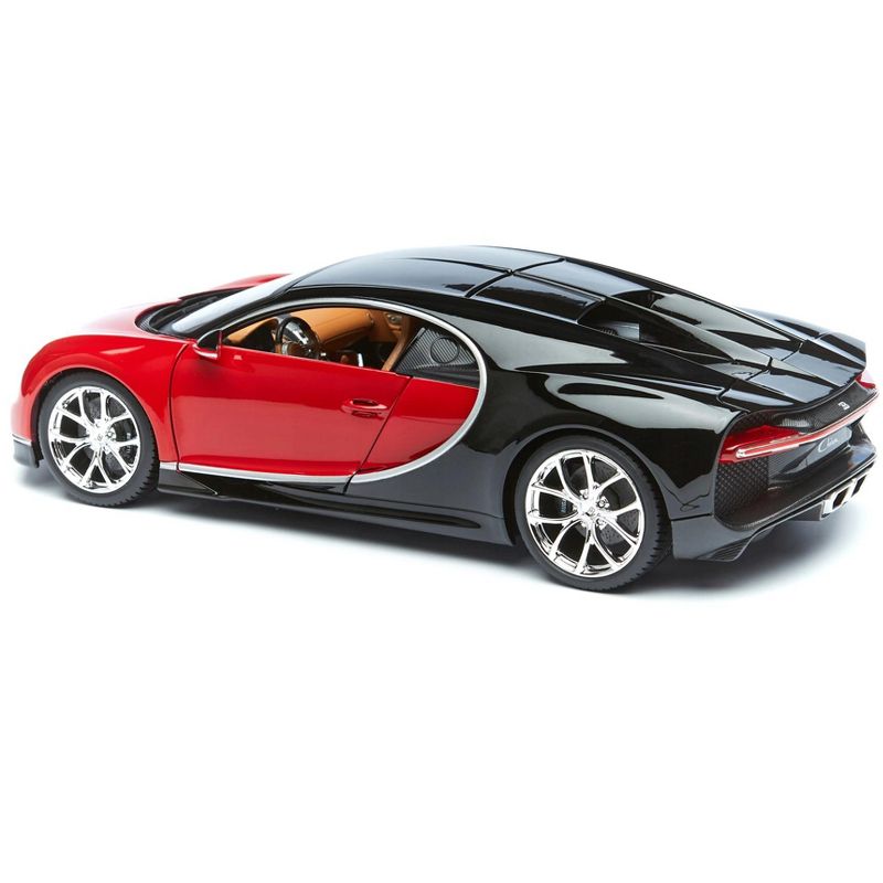 2016 Bugatti Chiron Red with Black 1/18 Diecast Model Car by Bburago, 3 of 5