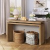 APRILSOUL 60'' Farmhouse Console Table - Retro Wooden Entryway Table with Double Board Suspension Design - 3 of 4