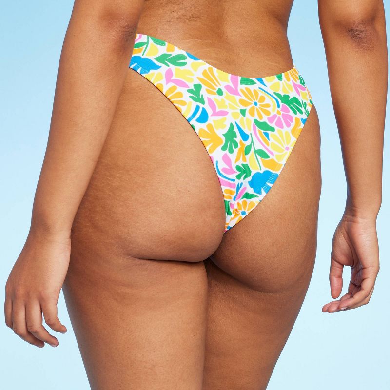 Women's Scoop Front Ultra Cheeky Ultra High Leg Pieced Bikini Bottom - Wild Fable™, 6 of 7