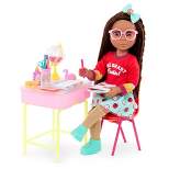 Glitter Girls 14" Doll and Accessories Alessa & School Desk Playset