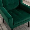 Okak Modern Upholstered Arm Accent Chair With Black Legs,Comfy Lounge Chair for Living Room,Bedroom,Apartment - 3 of 4