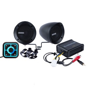 Memphis Audio MXABMB2BT Bar Mount 2-Speaker System With Amp And Built-In Bluetooth Receiver, Black - 1 of 4