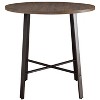 NicBex Round Dining Table 42" Modern Gray Wood Grain Table Top with Metal Black Legs for Dining Room - 3 of 4