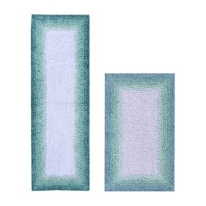 Torrent Collection 2 Piece 100% Soft Cotton Tufted Weave Bath Rug Set, Ombre Pattern, Super Soft & Absorbent, Machine Washable Bathroom Mats - 1 of 4