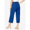 Jessica London Women's Plus Size Stretch Knit Wide Leg Crop Pant - 3 of 4