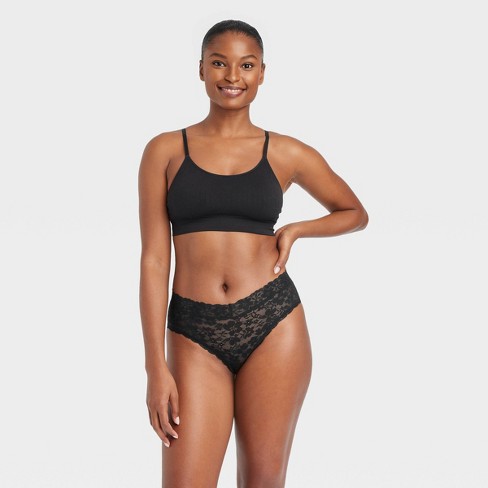 Women's Allover Lace Briefs - Auden™ Black Xl : Target