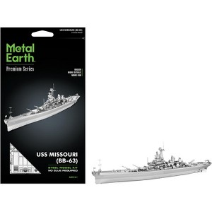 Model Kit USS Missouri (BB-63) Navy Battleship (Challenging Difficulty) Steel Model Kit by Metal Earth - 1 of 4