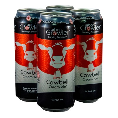 Urban Growler Cowbell Cream Ale Beer - 4pk/16 fl oz Cans