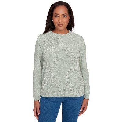 Alfred Dunner Women's Cable Chenille Pullover Sweater
