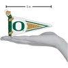 Old World Christmas Blown Glass Ornament for Christmas Tree, Oregon Ducks Pennant - 3 of 4